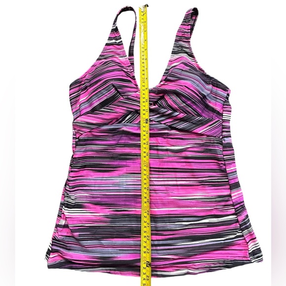 YONIQUE womens tankini swim top convertible cross back straps V front NWT - Picture 9 of 10